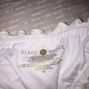 White ruffle bathing suit bottoms